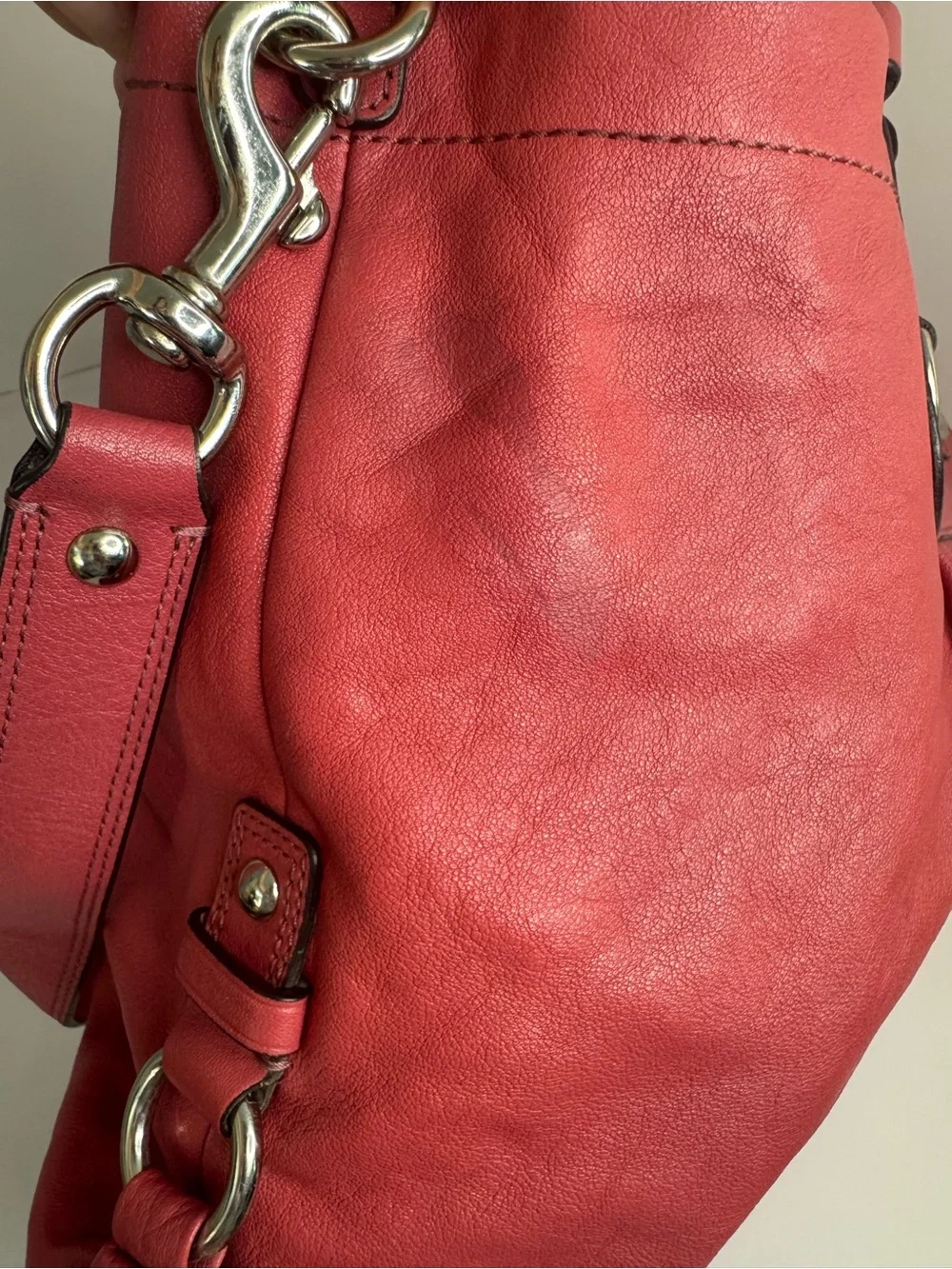 #425 Coach Ashley Leather Carryall Satchel Two-Way Bag